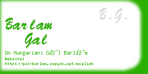 barlam gal business card